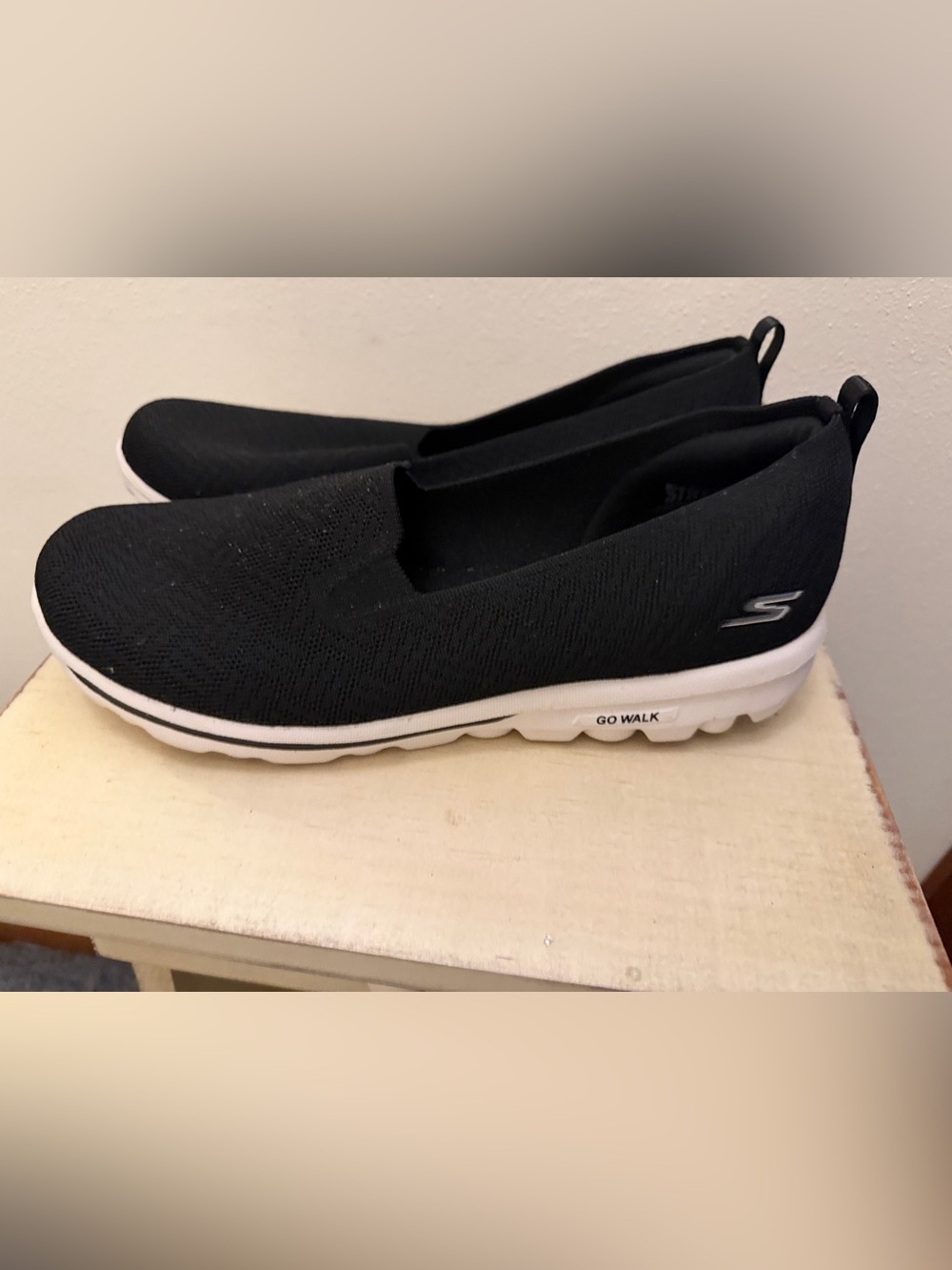 Skechers Black Slip-On GOwalk Women’s Athletic Shoes